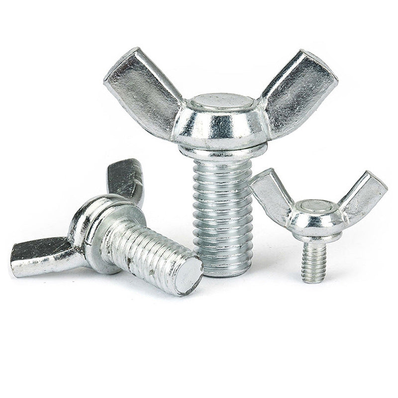 Carbon steel hand-tightened butterfly horn screw, yuanbao butterfly-shaped thumb screw