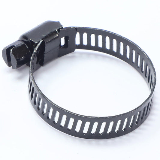 Stainless steel black one-piece hose clamp for surveillance equipment; hood fan clamp; gas pipe fitting clip