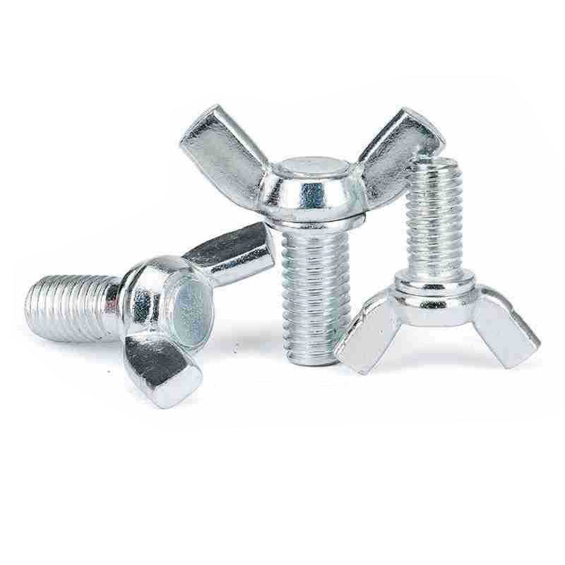 Carbon steel hand-tightened butterfly horn screw, yuanbao butterfly-shaped thumb screw