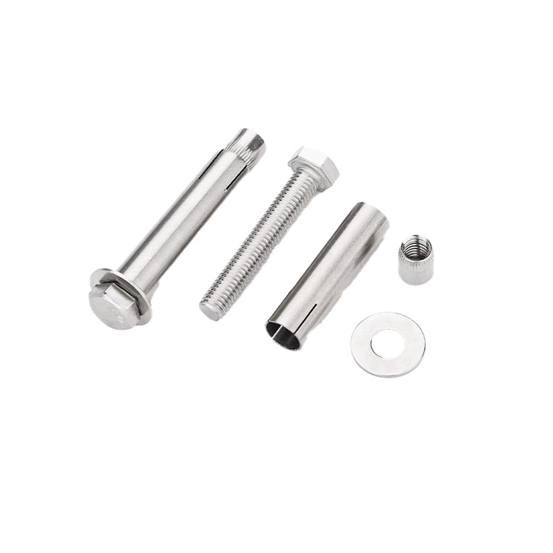 Stainless-steel built-in expansion screws: hexagonal on the outside, expansion-type bolts on the inside ¨C prone to internal explosion