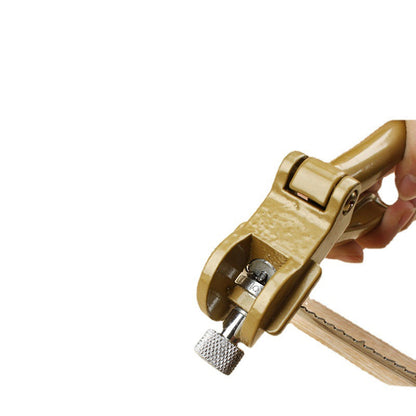 Saw blade guide clip, saw tooth material ejector, piece-breaking clip, saw path guiding and tooth-shifting clip