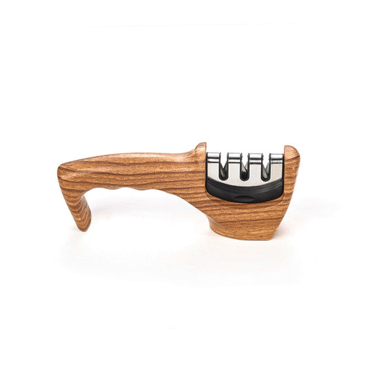 Portable wood-grained knife sharpener, household tungsten carbide knife sharpener, whetstone