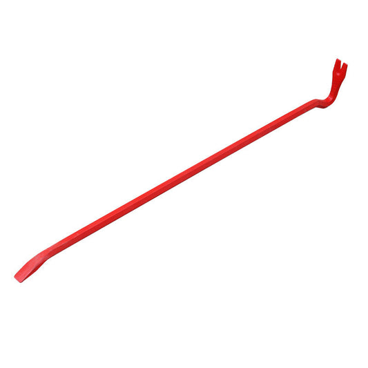 Iron-tipped carbon steel rod, red nail puller/pickaxe