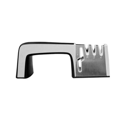 Four-in-one stainless steel sharpener with four-stage handheld quick sharpening stone rod for sharpening scissors