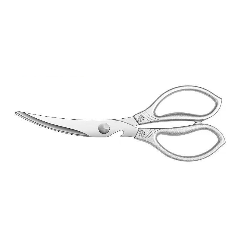 Stainless steel kitchen heavy-duty chicken bone scissors, multi-functional for cutting raw and cooked food, perfect for steak trimming