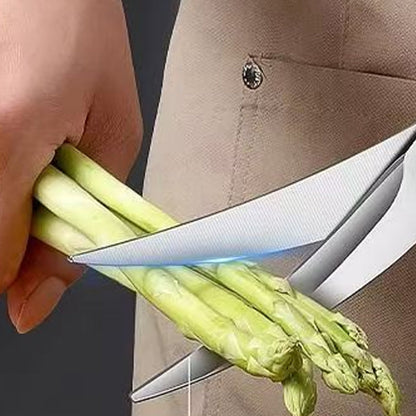 Stainless steel kitchen heavy-duty chicken bone scissors, multi-functional for cutting raw and cooked food, perfect for steak trimming