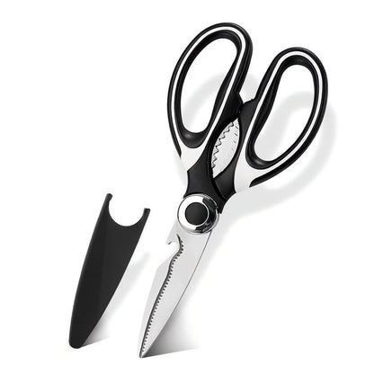 Stainless steel kitchen scissors, multipurpose food and barbecue scissors, especially designed for cutting chicken bones