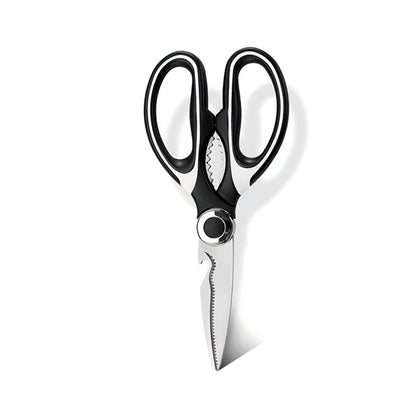 Stainless steel kitchen scissors, multipurpose food and barbecue scissors, especially designed for cutting chicken bones