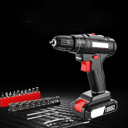 Industrial-grade high-power electric drill, lithium-ion dual-speed cordless drill, impact drill, household multi-functional electric screwdriver
