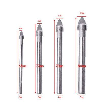 Wholesale round shank flat-head ceramic tile drill bits, glass ceramic concrete cement wall hole openers, alloy triangular drill bits