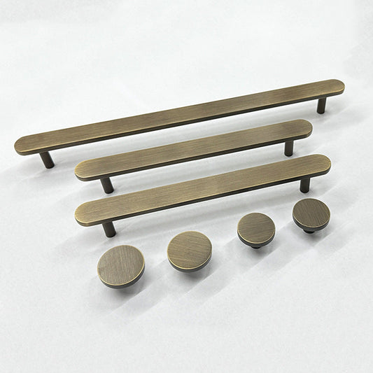Chinese style solid gold long-hole brass handles for furniture hardware, clothing, shoes, kitchen drawers, and cabinet doors.