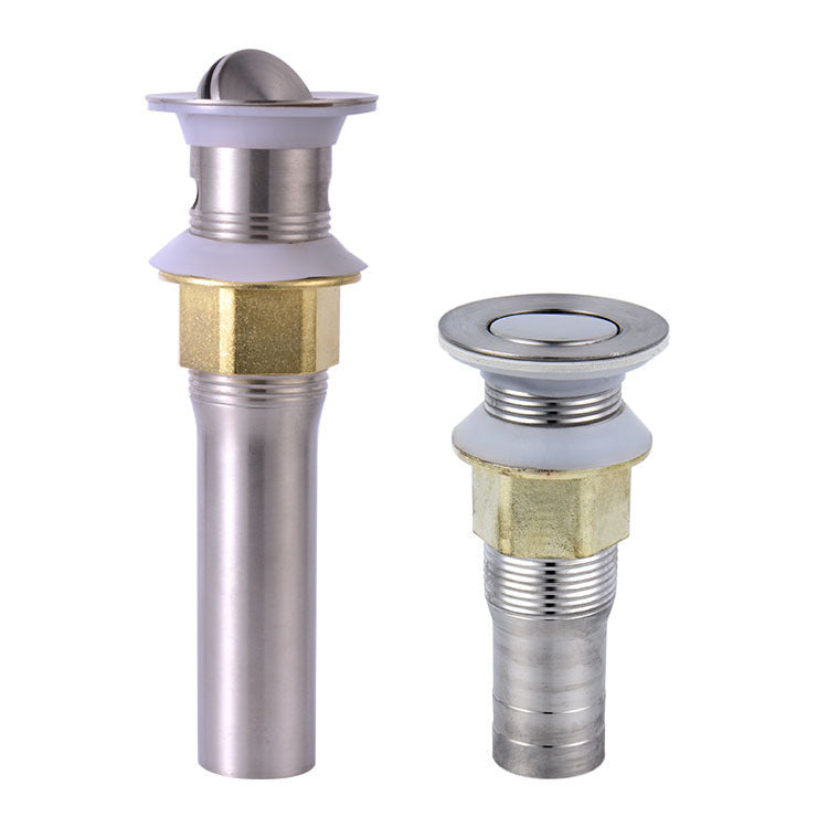 Stainless steel one-piece universal flap drain outlet, ceramic basin/washbasin drain pipe fittings