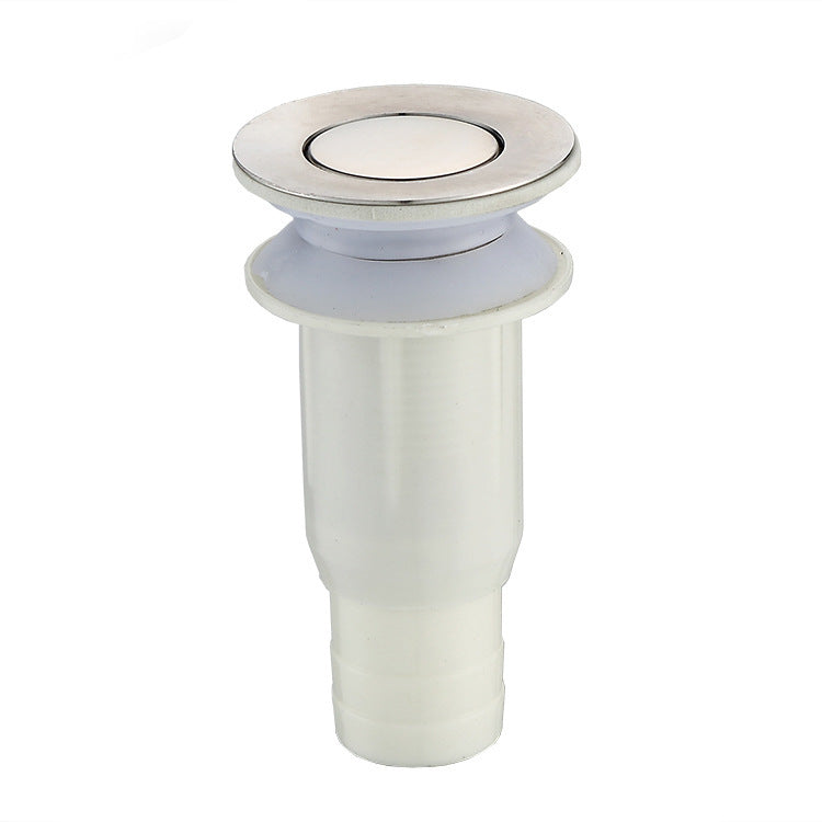 Plastic-bodied stainless steel drain, washbasin/basin flip-top drain with holes