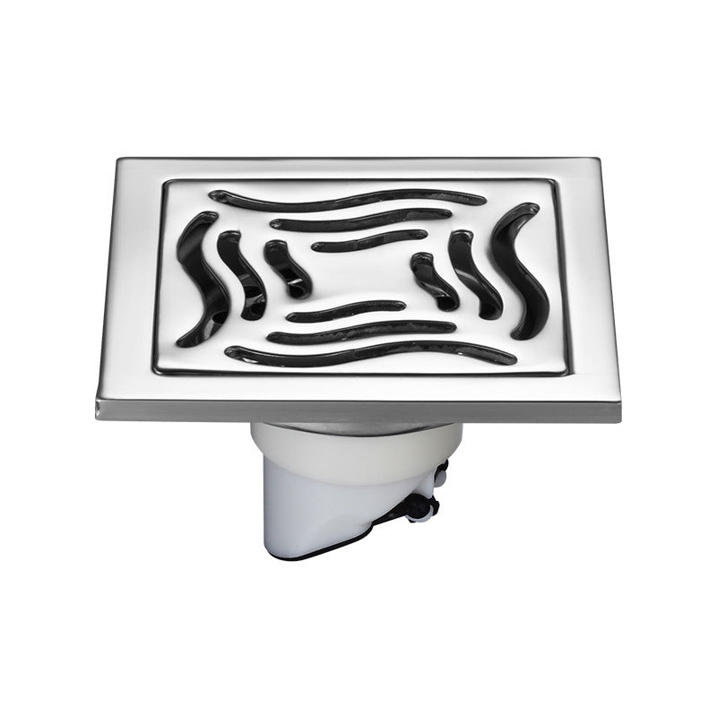 Thickened stainless steel floor drain, 6mm, apple-shaped, suitable for bathrooms with direct drainage, hotel shower rooms, and other projects.