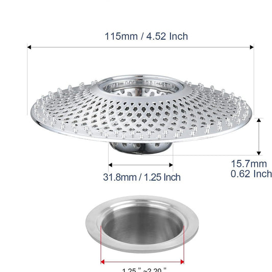 Bathtub hair filter, hair collector, drain anti-clogging device