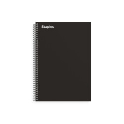 TRU RED 3-Subject Notebook 5.88" x 9.5" College Ruled 138 Sheets Black