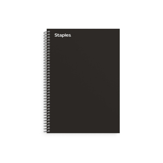 TRU RED 3-Subject Notebook 5.88" x 9.5" College Ruled 138 Sheets Black