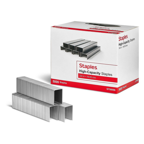 TRU RED High-Capacity Staples 3/4" Leg Length 5000 Staples/Box TR58096