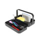 TRU RED 5 Compartment Plastic Desktop Organizer with Handle Black TR58200