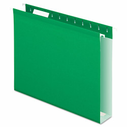Pendaflex Reinforced 2" Extra Capacity Hanging Folders Letter Bright Green