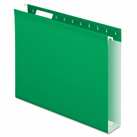 Pendaflex Reinforced 2" Extra Capacity Hanging Folders Letter Bright Green