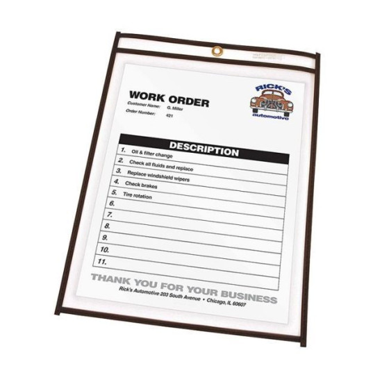 Cline Products Cli-46911 C-line Stitched Plastic Shop Ticket Holder -