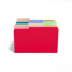 tions Colored Top-Tab File Folders 3 Tab 5 Color Asst Letter Size