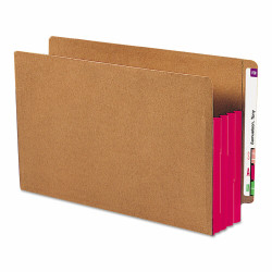 Smead 3 1/2" Exp File Pockets Straight Tab Legal Red 10/Box 74686