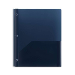 Staples 2-Pocket Fasteners Folder Navy (26389) 970158
