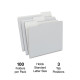 Staples File Folders 1/3 Cut Letter Size Gray 200/Carton ST433664-CCVS