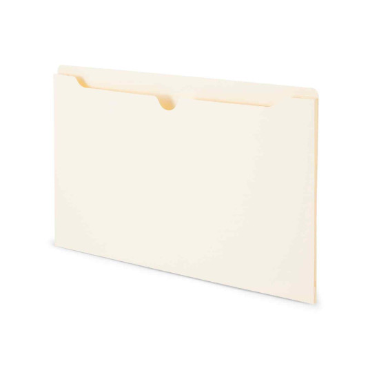 Staples Reinforced File Jackets 1.5" Expansion Legal Size Manila 50/Box