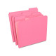 HITOUCH BUSINESS SERVICES Reinforced File Folders 1/3 Cut Letter Size Pink
