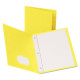Oxford Twin-Pocket Folders with 3 Fasteners Letter 1/2" Capacity Yellow 25/Box