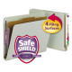 Smead Pressboard End Tab Classification Folder Letter 4-Section Gray/Green