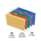 Staples Hanging File Folders 5-Tab Legal Size Assorted Colors 50/Carton