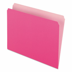 Pendaflex Colored File Folders Straight Cut Top Tab Letter Pink/Light Pink
