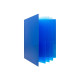 JAM Paper Heavy Duty Plastic Multi-Pocket Folder 10 Pocket Organizer Blue