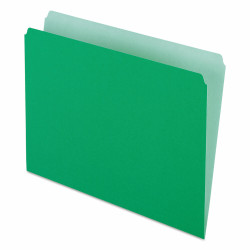 Pendaflex Colored File Folders Straight Cut Top Tab Letter Green/Light Green