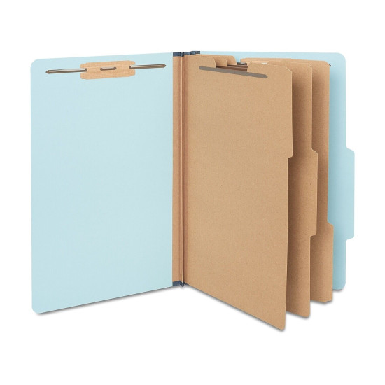 HITOUCH BUSINESS SERVICES Pressboard Classification Folder 3-Dividers 3.5" Exp