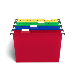 Staples Hanging File Folders 5-Tab Letter Size Assorted Colors 40/Carton