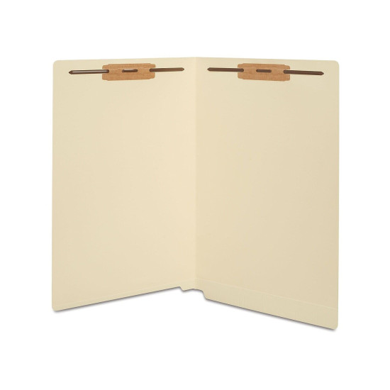 Staples End-Tab Fastener Folders with Reinforced Tabs Legal Size Manila 50/BX