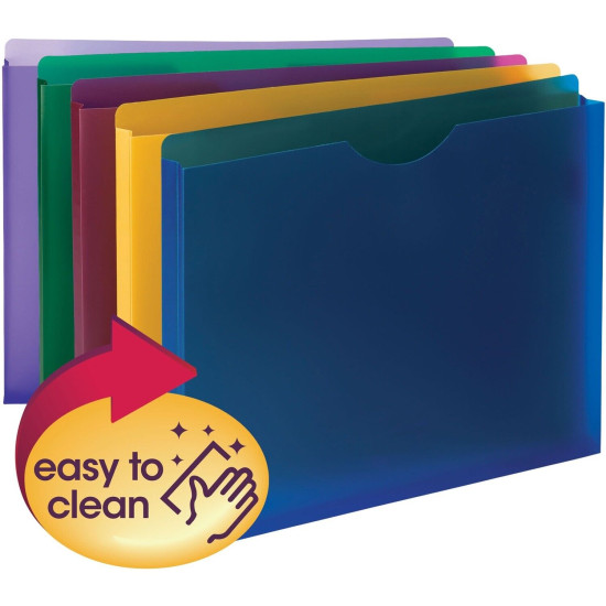 Smead Poly Expanding File Jackets Letter 10/PK 1" Exp AST 89610
