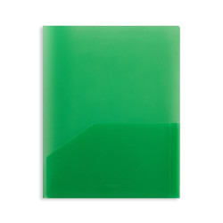 Staples Report Cover with 2 Pockets Plastic Green 26383 Each (26383)