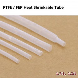 1.7:1 / 4:1 Transparent PTFE FEP Heat Shrink Tube φ0.5mm-25mm Diameter One Meter
