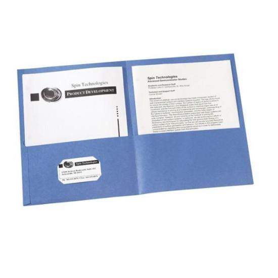 Avery Dennison Ave-47986 Two Pocket Folder - Letter 8.5" X 11" 30