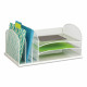 Safco Desk Organizer Six Sections Steel Mesh 19 3/8 x 11 3/8 x 8 White 3254WH