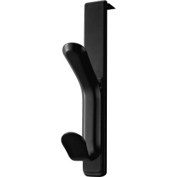 Lorell Panel Double Coat Hook 36/BX Black 80665