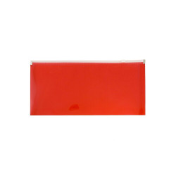 JAM Paper Plastic Expan Envelopes w/Zip Closure #10 Booklet Wallet 5x10 Red