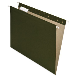 Pendaflex Earthwise Recycled Colored Hanging File Folders 1/5 Tab Letter Green
