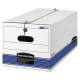 Bankers Box STOR/FILE Storage Box Legal String and Button White/Blue 4/Carton